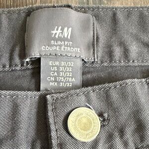 H&M Slim Fit Dark Gray Jeans